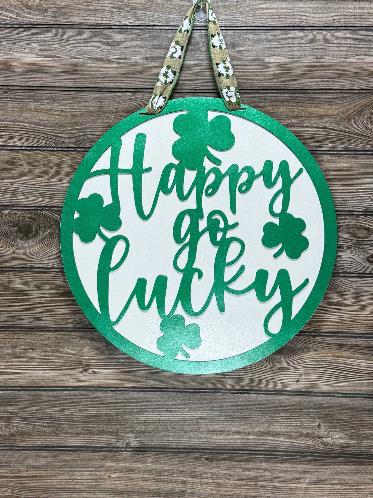 Happy Go Lucky-Shamrock Sign - Blume Co. Creations