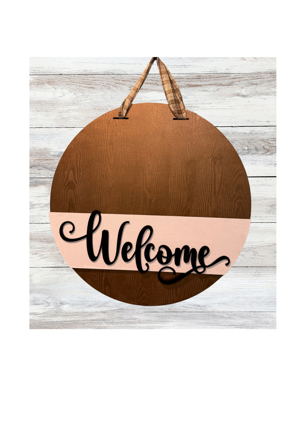 Interchangeable Top and Bottom welcome door sign