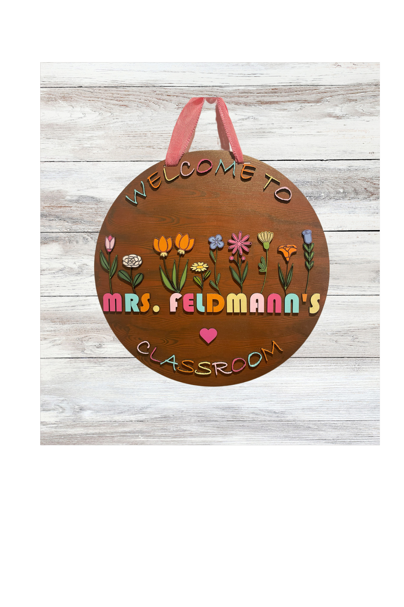 Personalized Teacher Sign - Blume Co. Creations