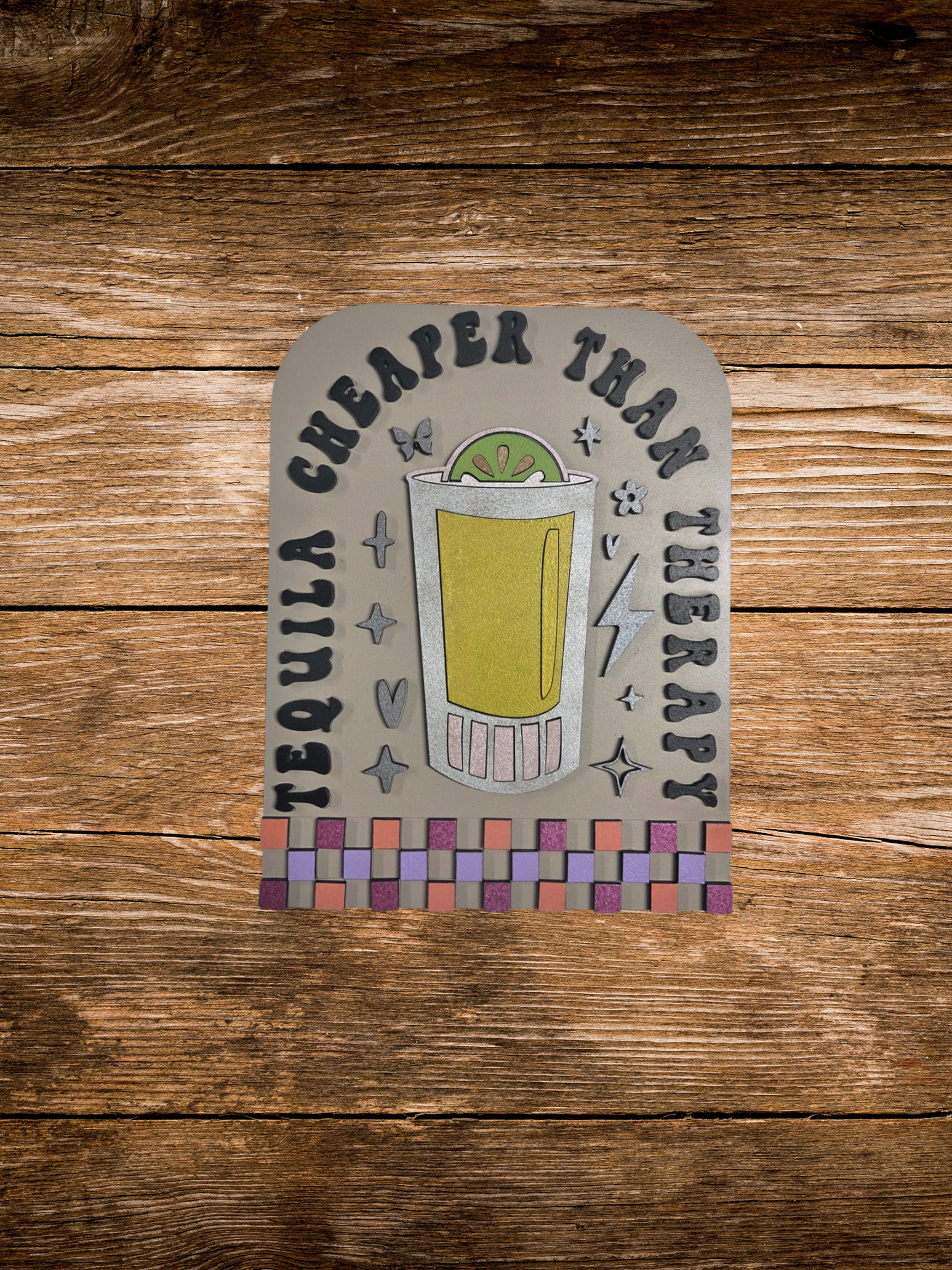Tequila Cheaper than Therapy Wall Art - Blume Co. Creations