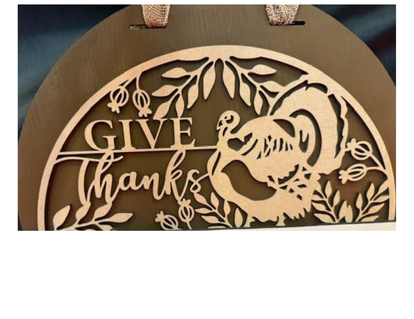 Interchangeable Topper Give Thanks Turkey-Unfinished - Blume Co. Creations