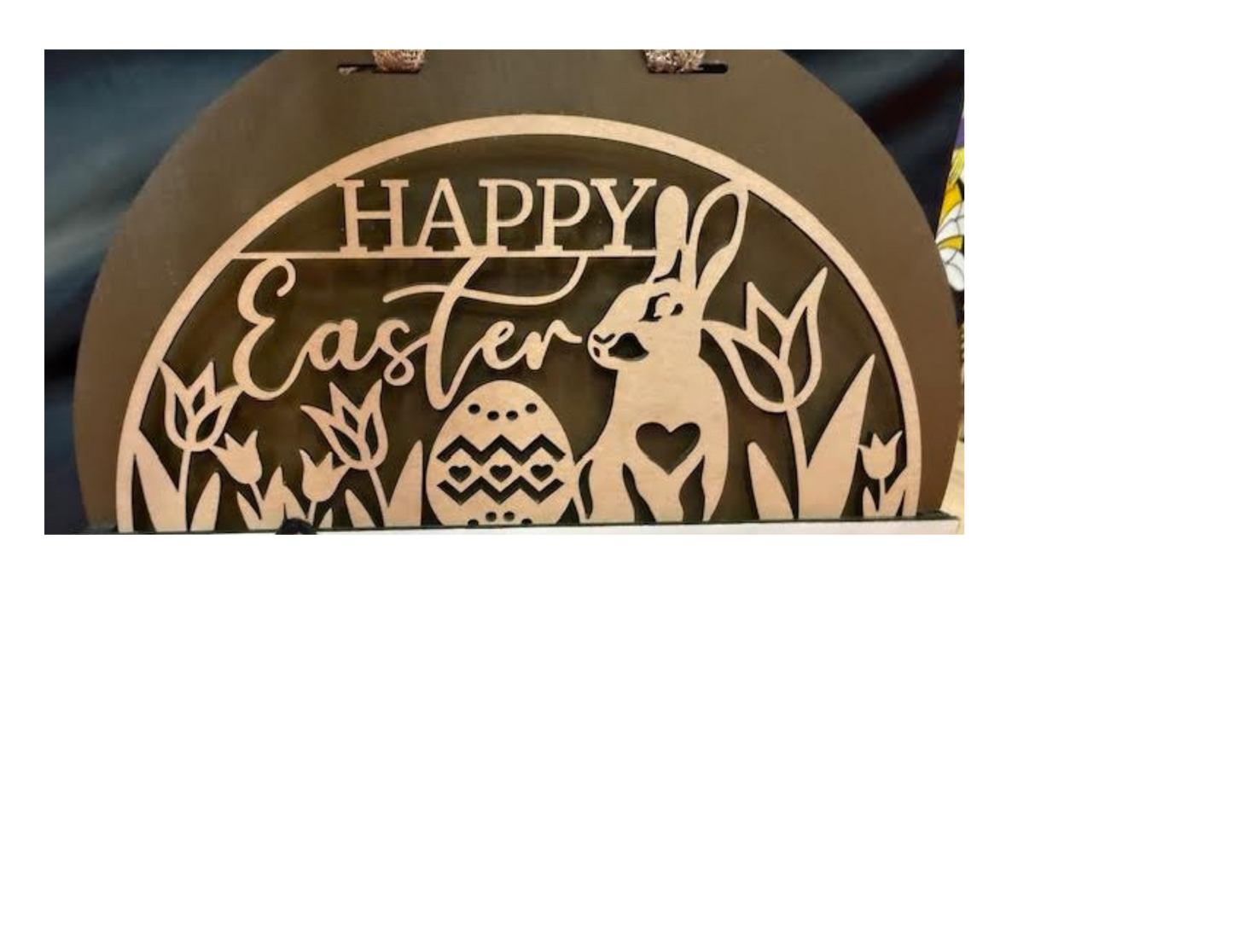 Interchangeable Topper Happy Easter-Unfinished - Blume Co. Creations