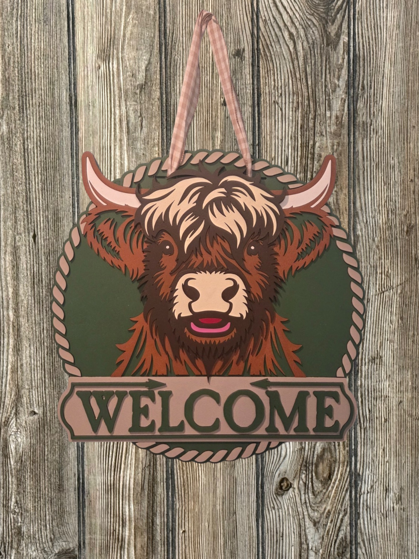 Welcome Highland Cow - Blume Co. Creations