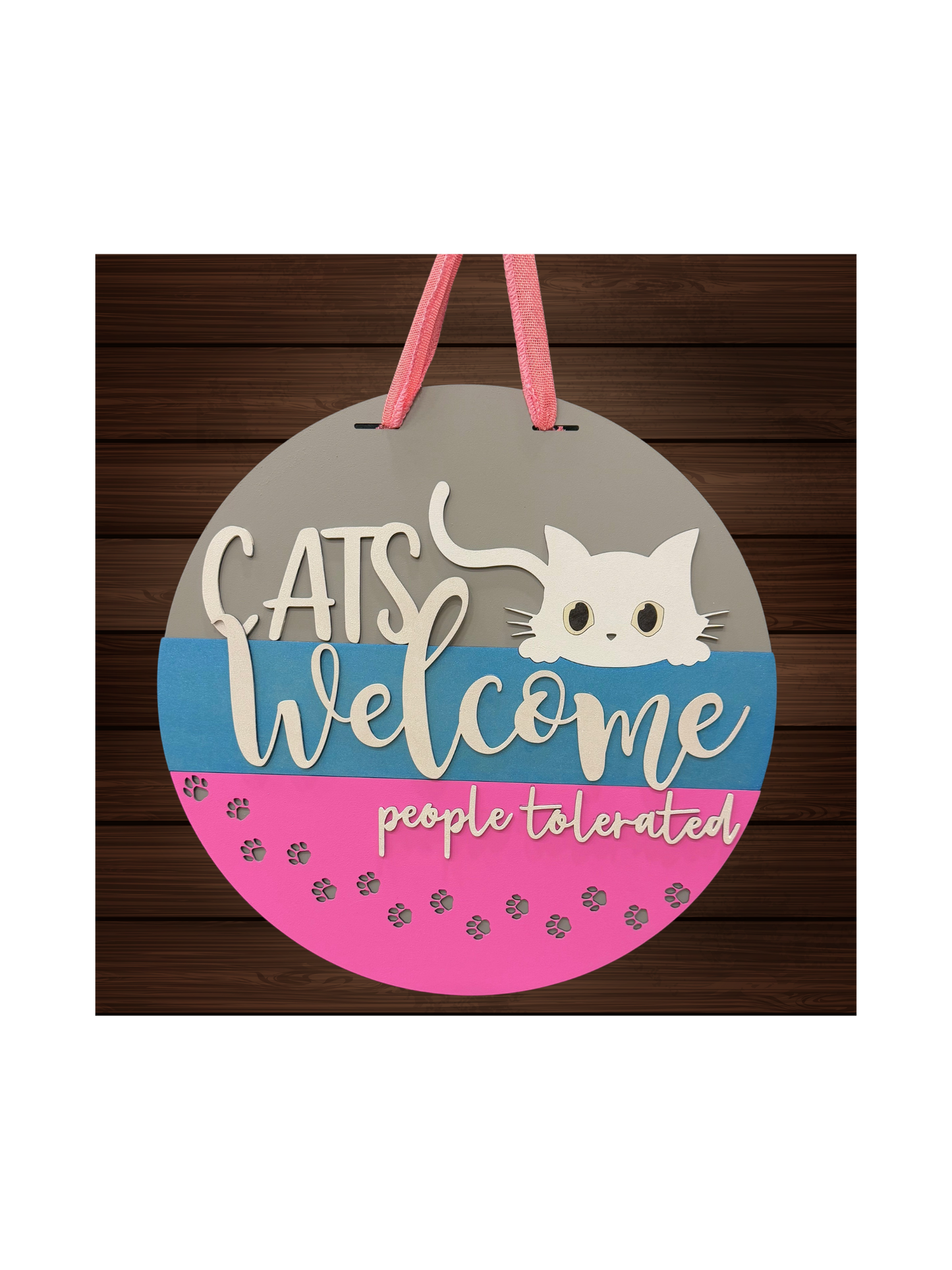 Cats Welcome Large Sign