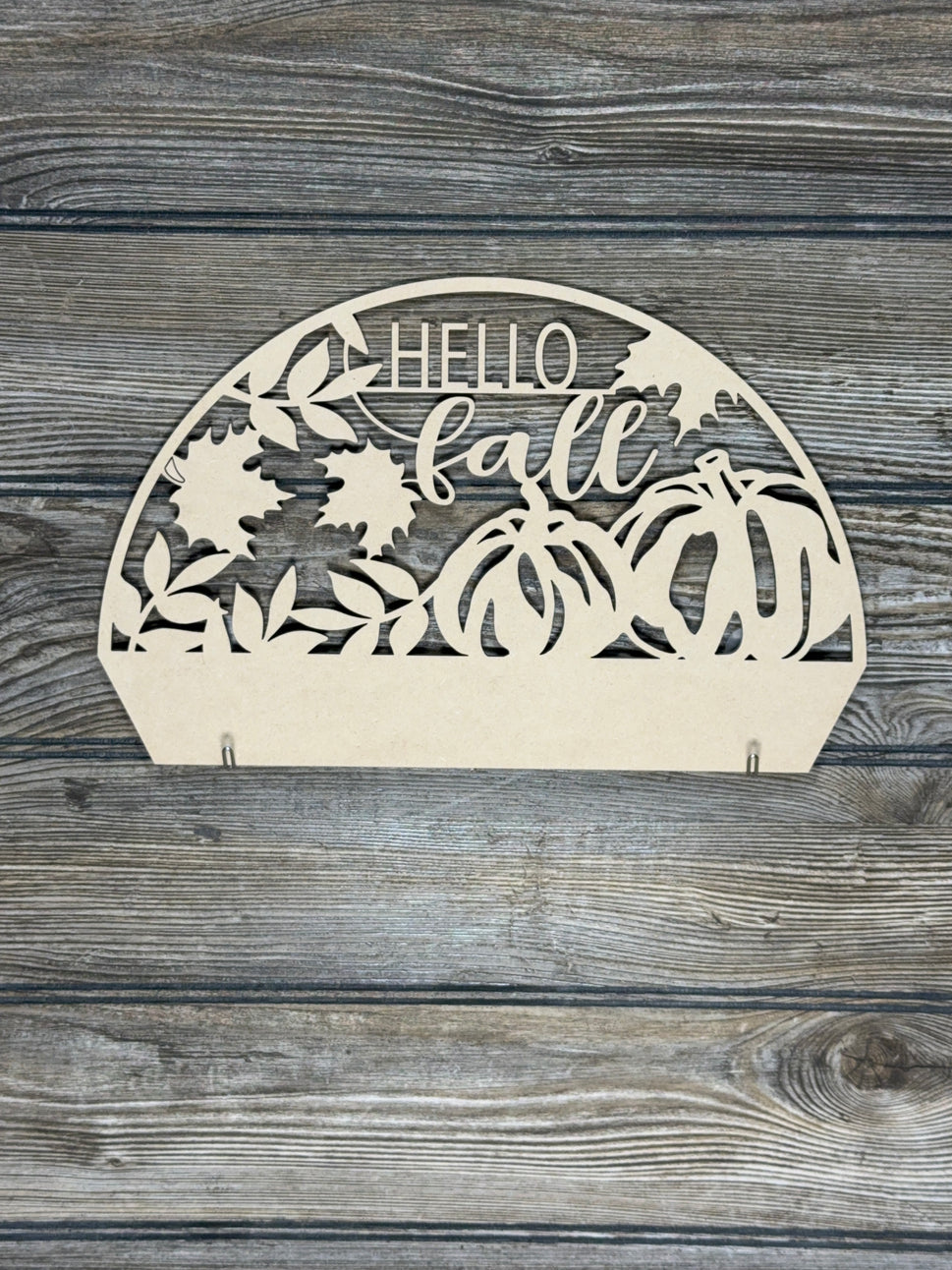 Interchangeable Topper Hello Fall-Unfinished