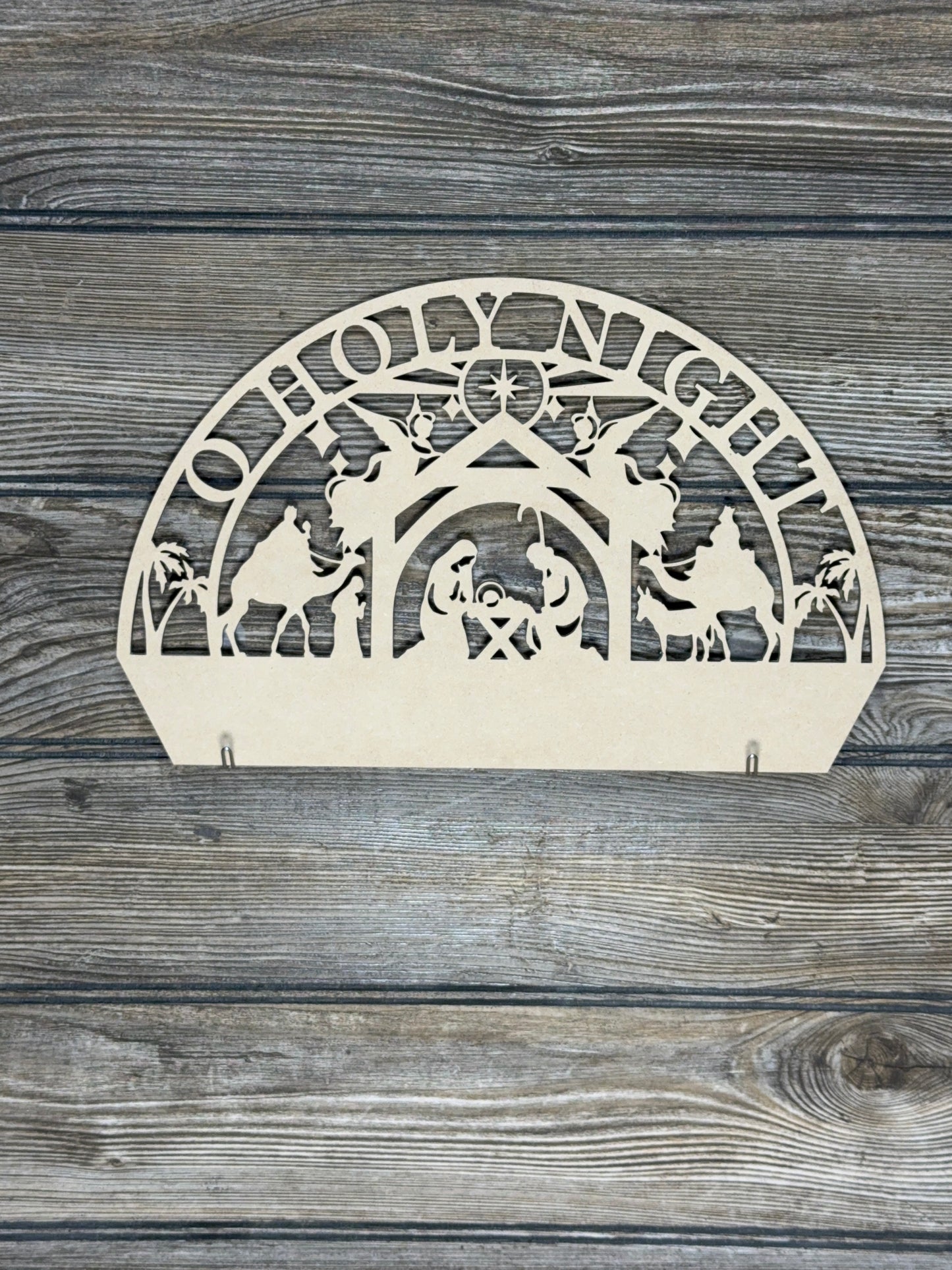 Interchangeable Topper O Holy Night Nativity-Unfinished - Blume Co. Creations