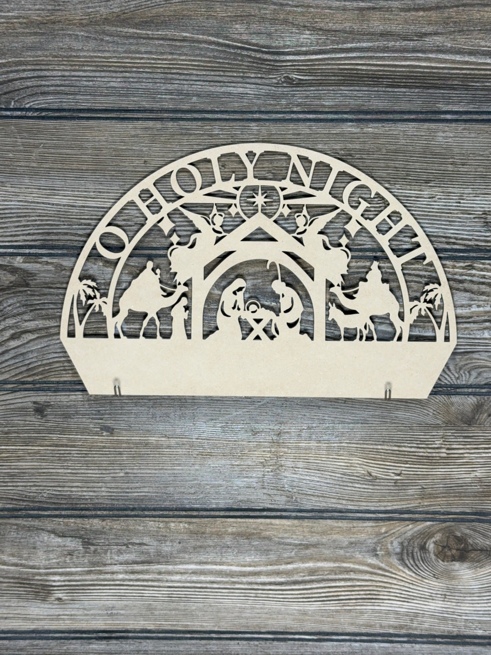 Interchangeable Topper O Holy Night Nativity-Unfinished