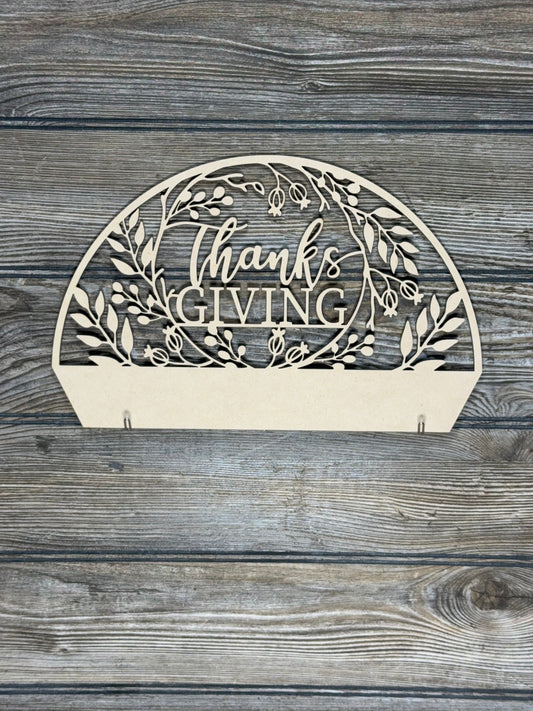 Interchangeable Topper Thanks Giving-Unfinished - Blume Co. Creations