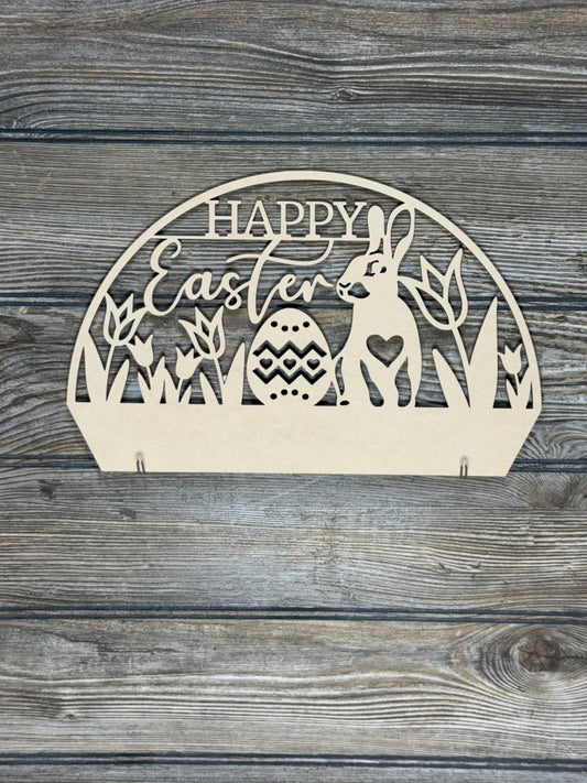 Interchangeable Topper Happy Easter-Unfinished - Blume Co. Creations