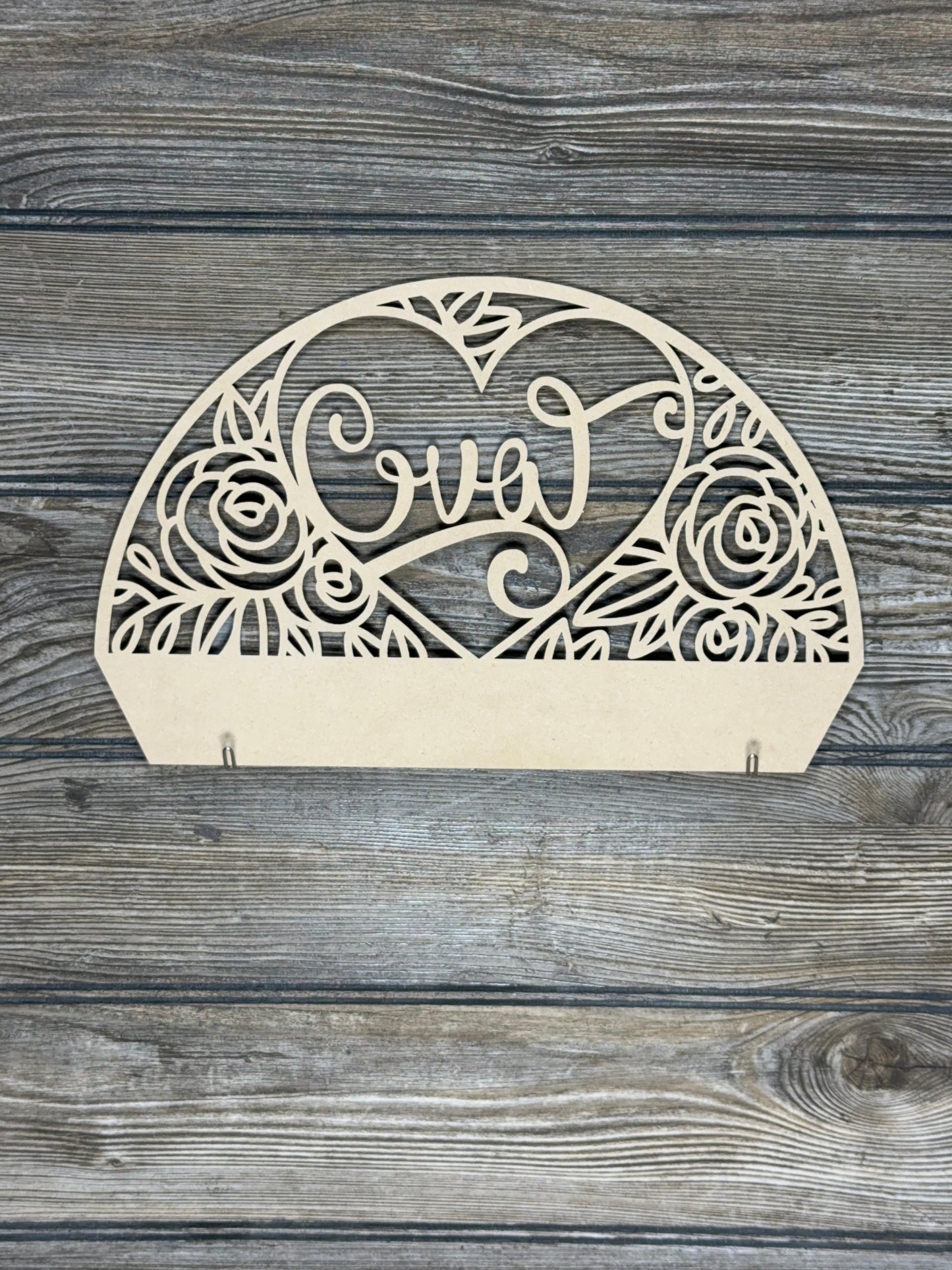 Interchangeable Topper Love Heart-Unfinished - Blume Co. Creations