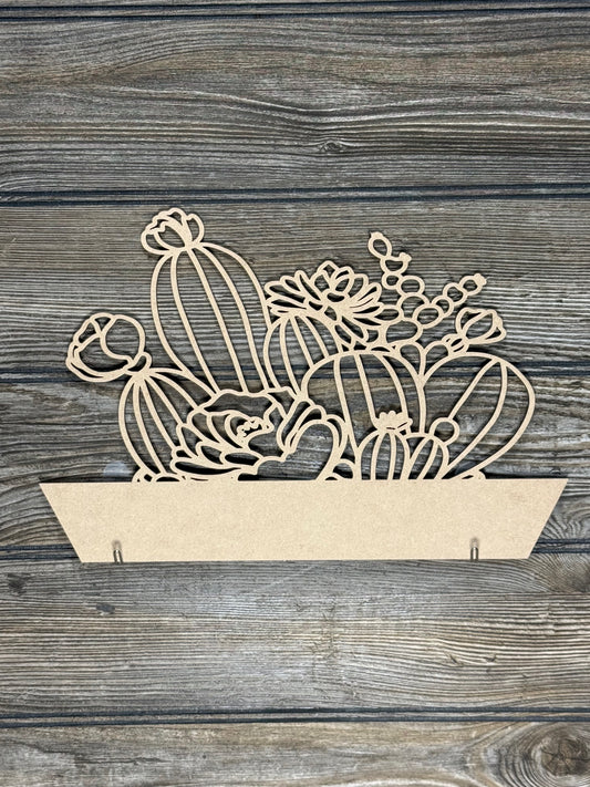 Interchangeable Topper Cactus-Unfinished - Blume Co. Creations