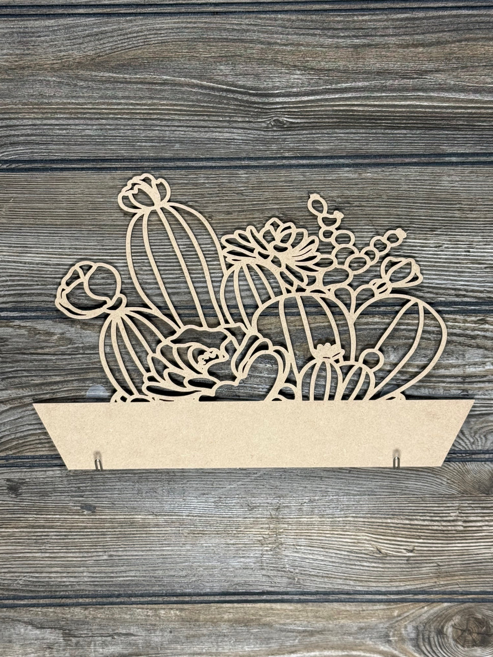 Interchangeable Topper Cactus-Unfinished