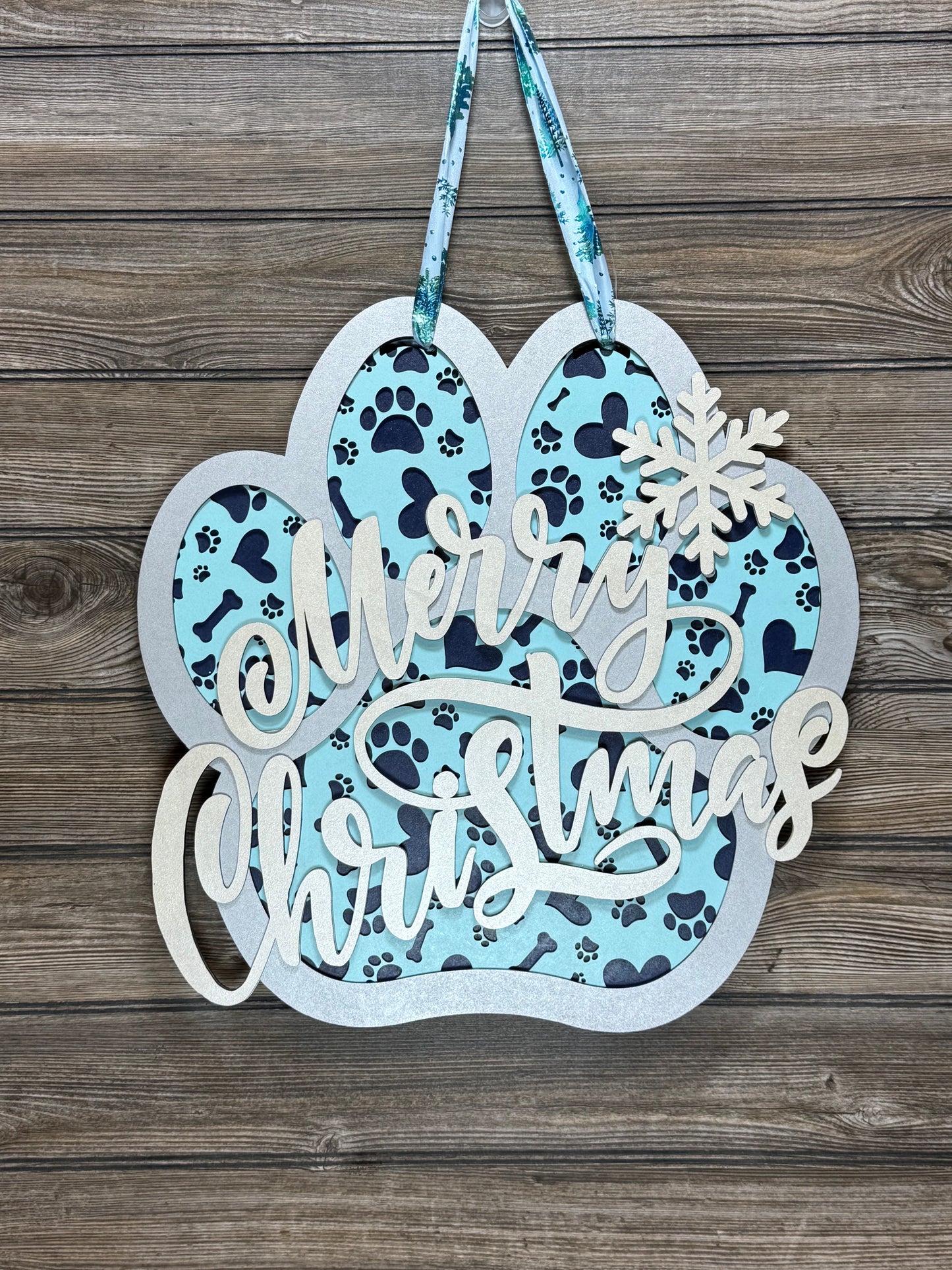 Merry Christmas-Dog Paw - Blume Co. Creations