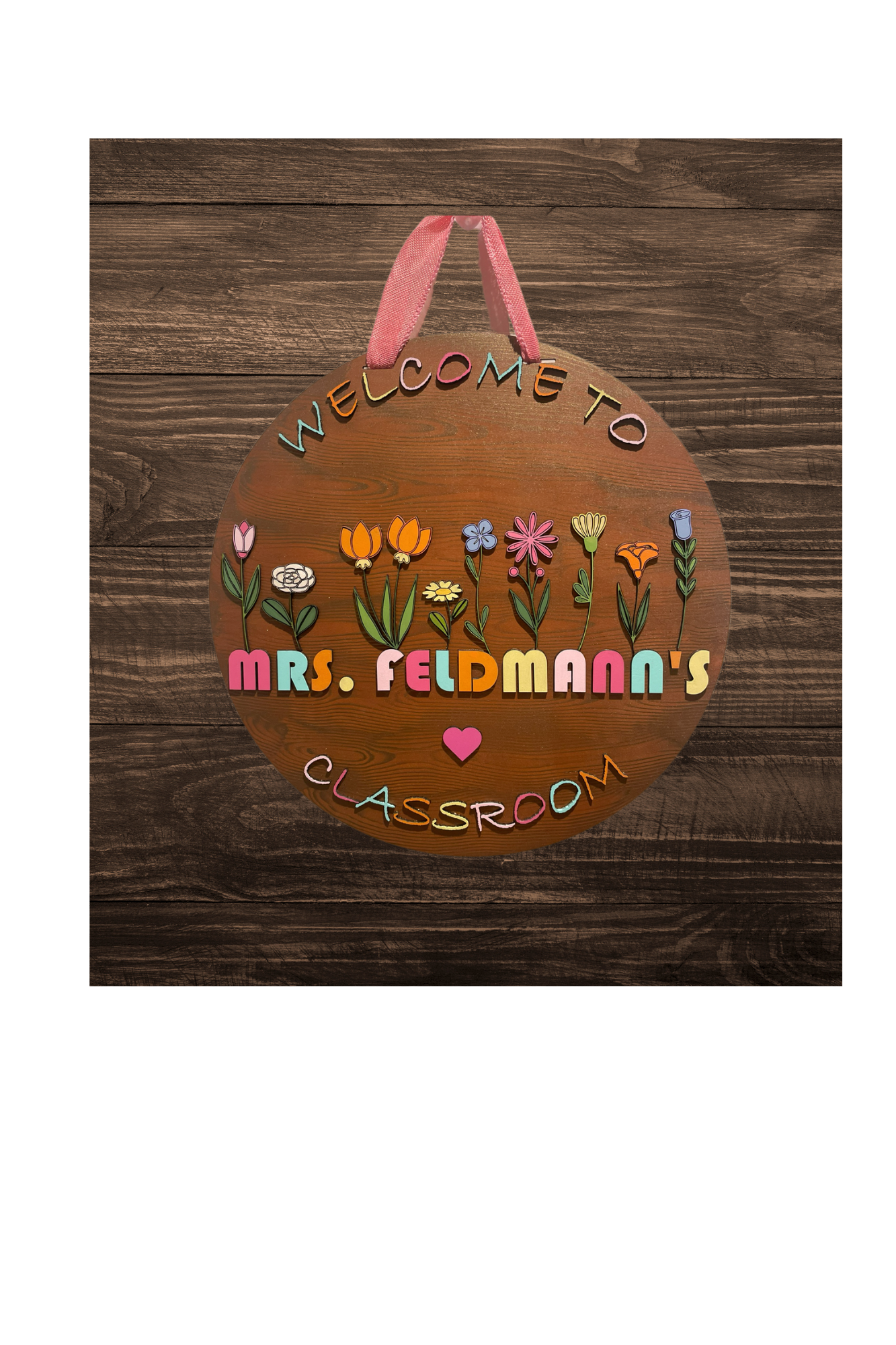Personalized Teacher Sign - Blume Co. Creations