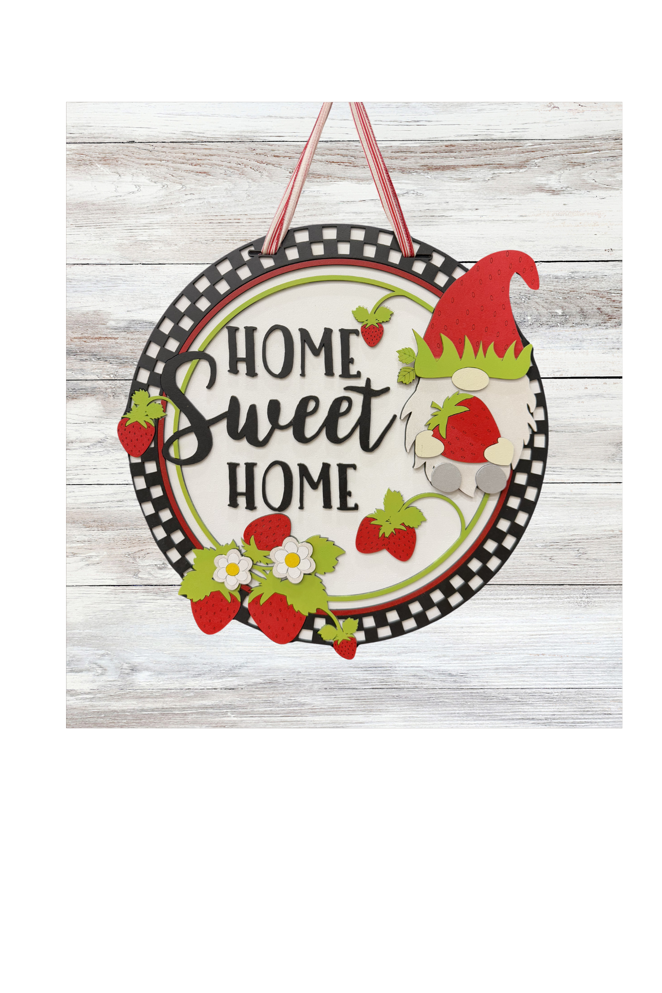 Strawberry Gnome Home Sweet Home - Blume Co. Creations
