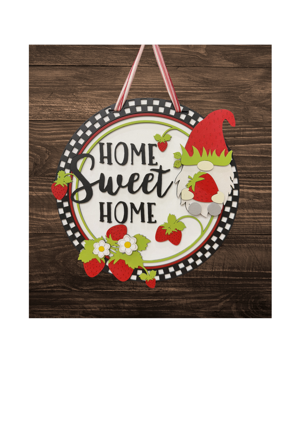 Strawberry Gnome Home Sweet Home