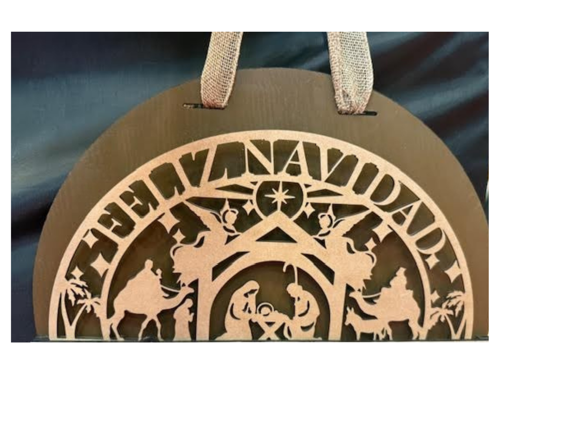 Interchangeable Topper Feliz Navidad Nativity-Unfinished - Blume Co. Creations