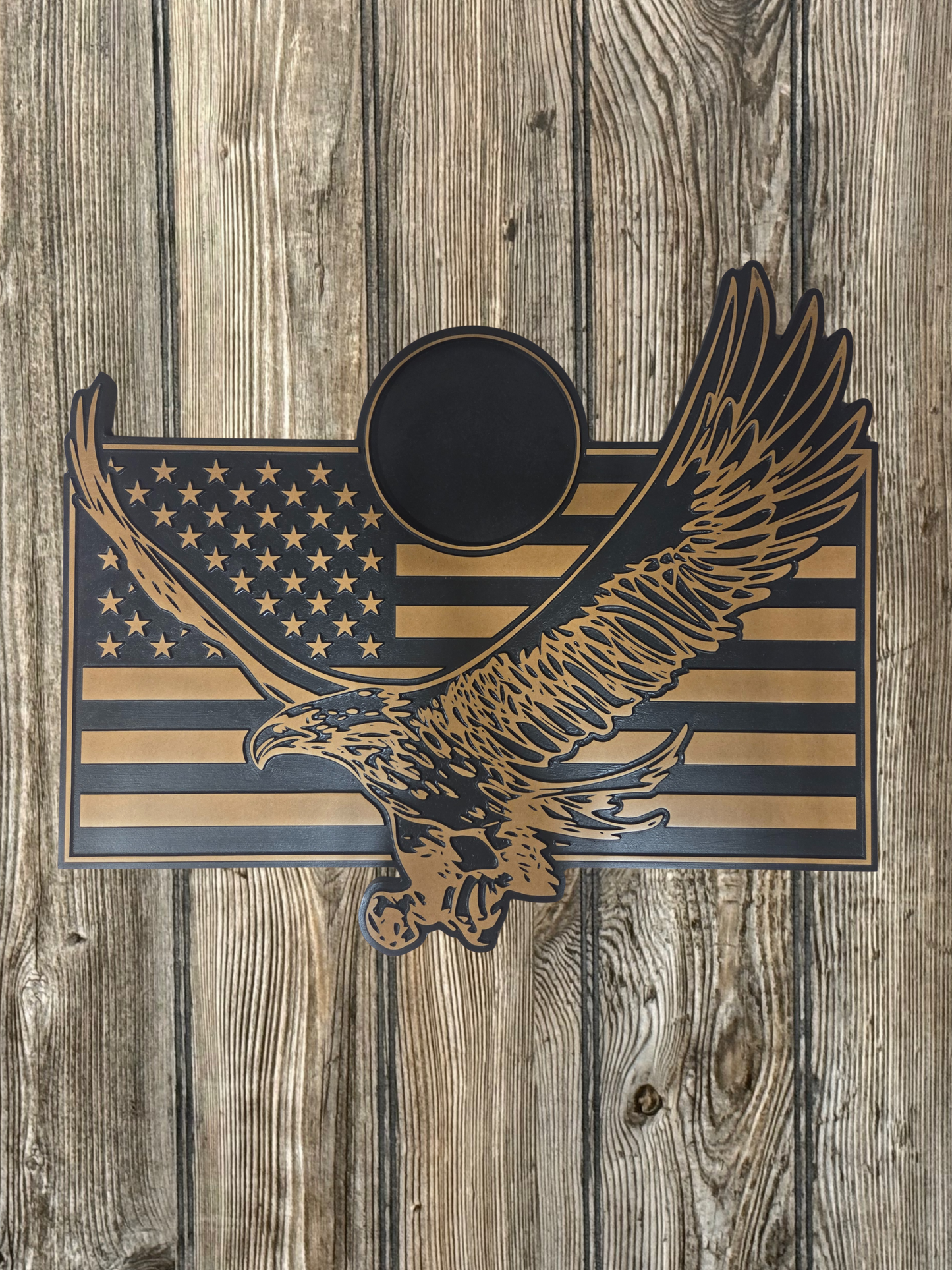 Large Flying Eagle Flag with Medallion - Blume Co. Creations