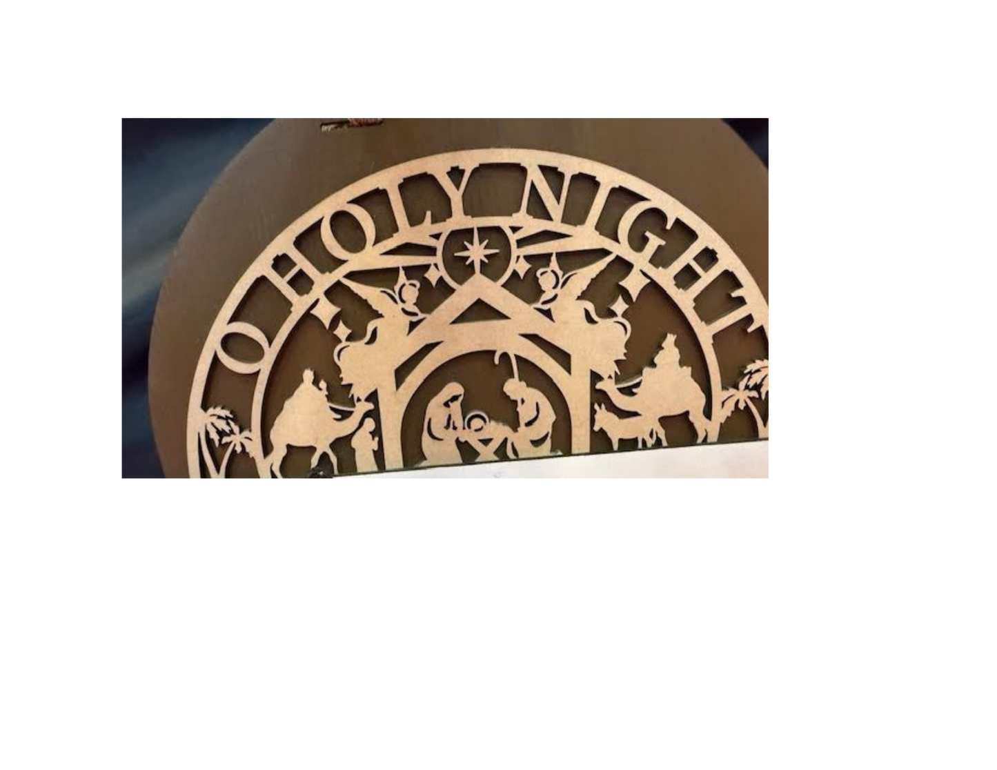 Interchangeable Topper O Holy Night Nativity-Unfinished - Blume Co. Creations