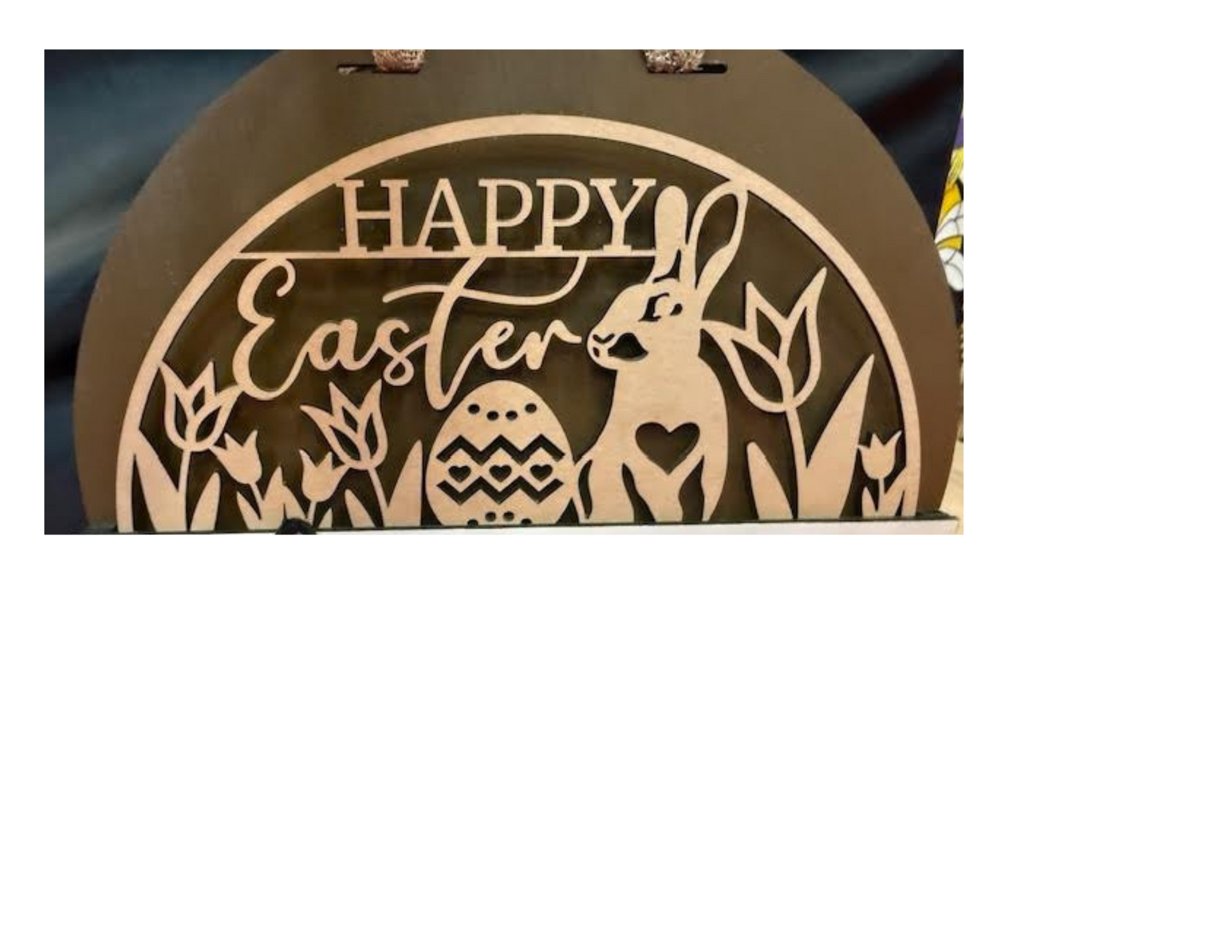 Interchangeable Topper Happy Easter-Unfinished - Blume Co. Creations