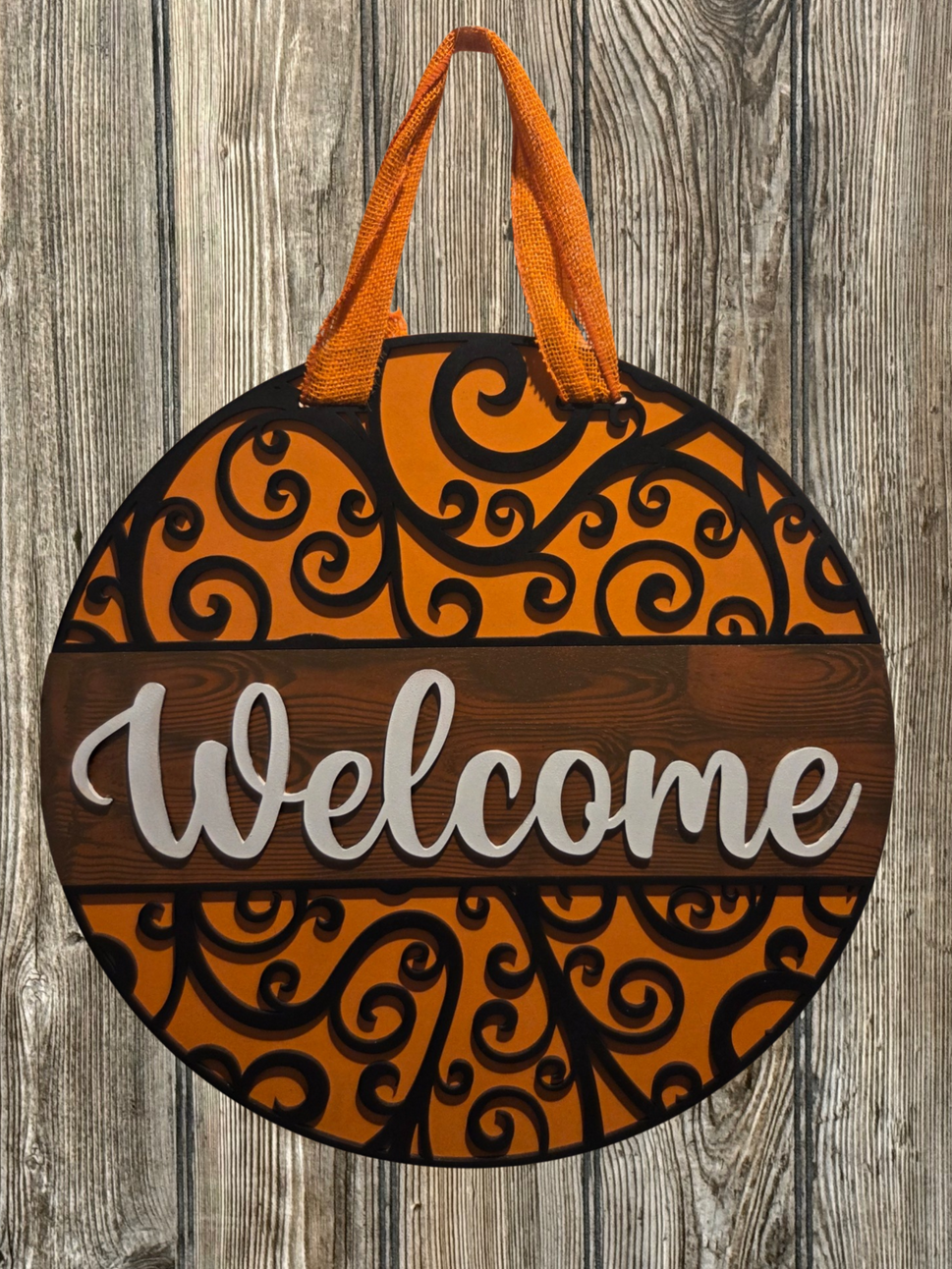 Welcome Orange and Black