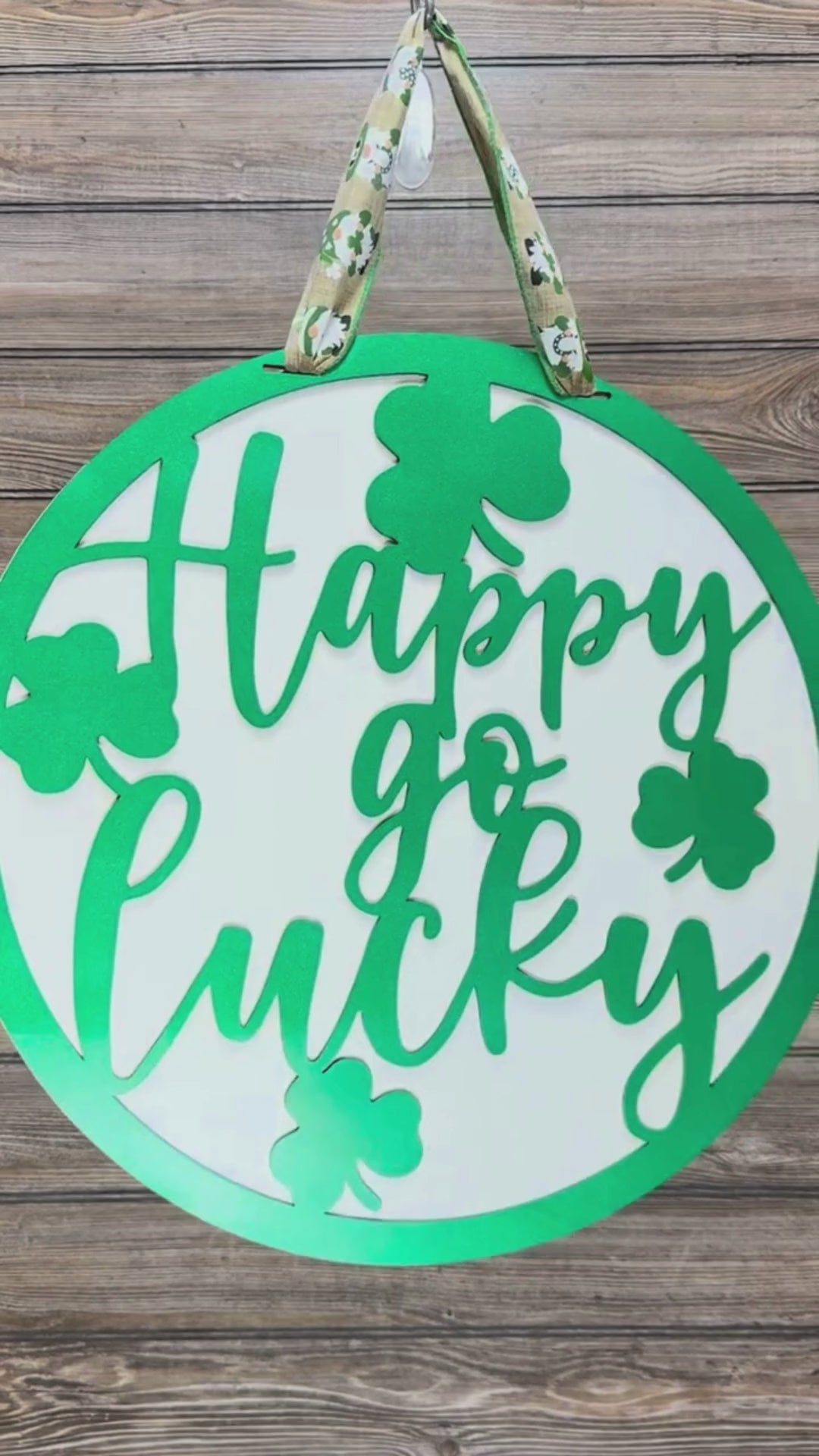 St. Patrick's Day-Happy Go Lucky-Shamrock Sign